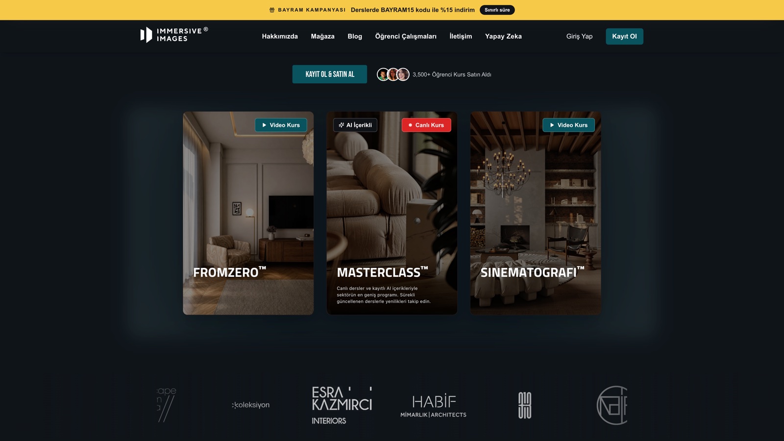 Immersive Images — mimari görselleştirme eğitim platformu