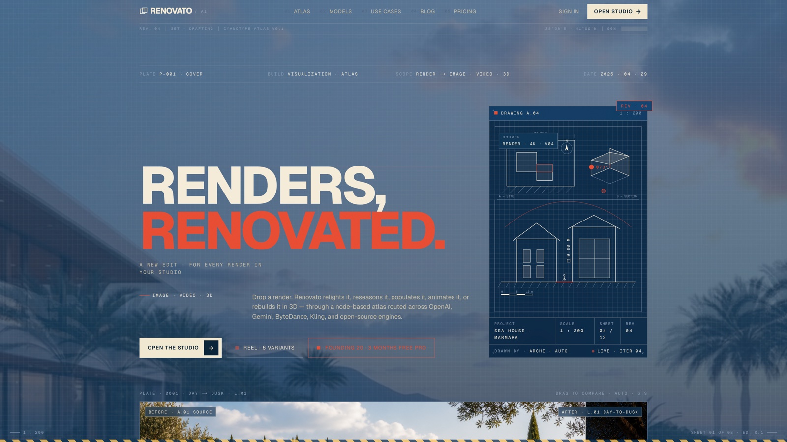 Renovato — yapay zekâ mimari render platformu
